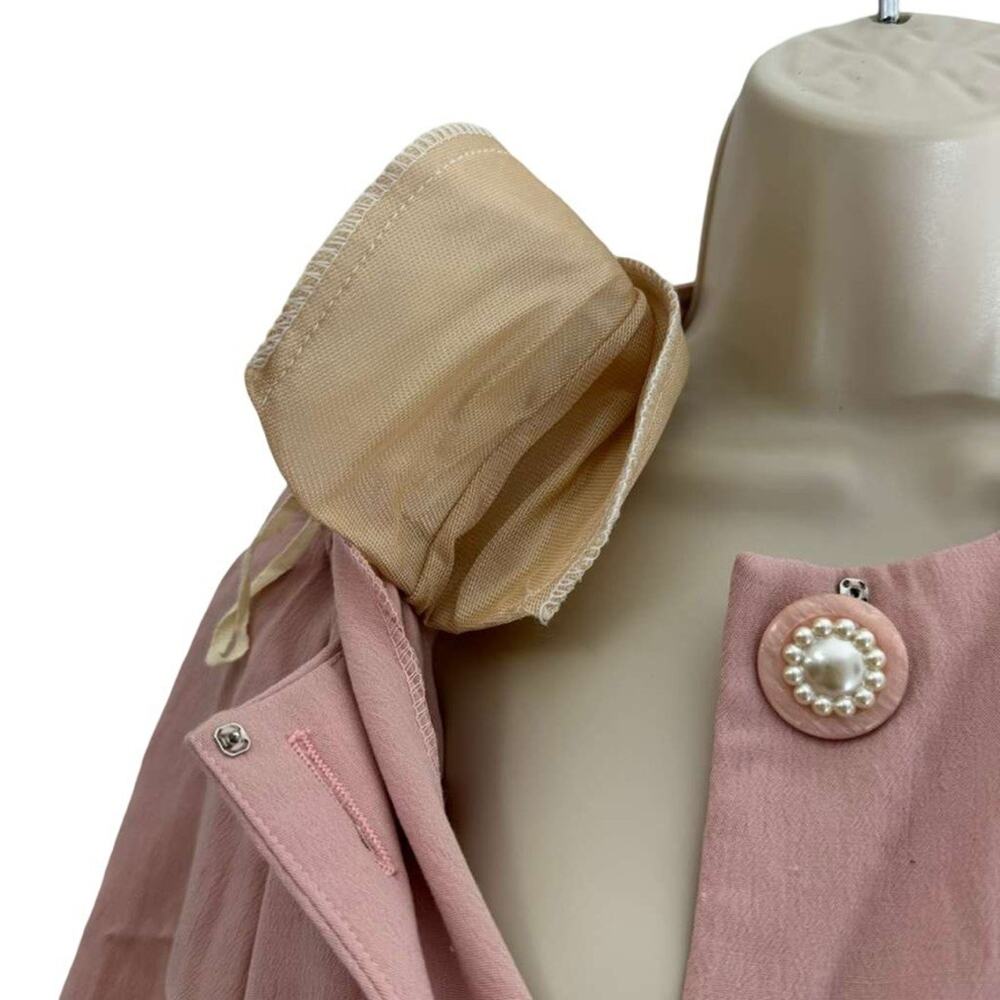 Positive Attitude Womens 90s Pink Button Up Shirt Style Blouson Midi Dress sz 14 - Picture 8 of 15